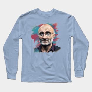 Portrait Phil Collins Long Sleeve T-Shirt